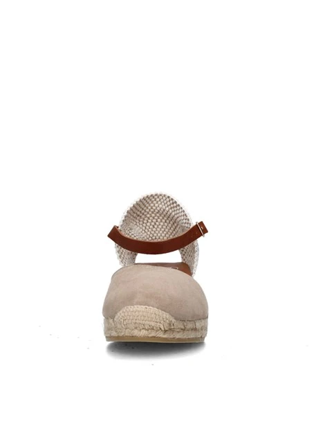 SANDALI CON ZEPPA 1757 ESPADRILLAS DONNA BEIGE