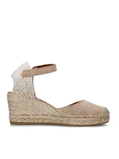 SANDALI CON ZEPPA 1743 ESPADRILLAS DONNA BEIGE