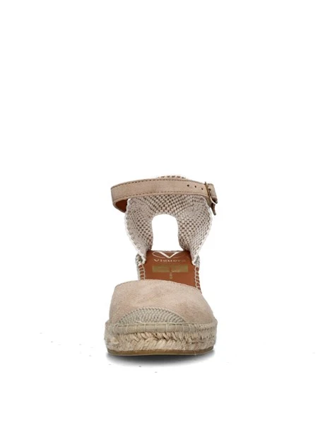 SANDALI CON ZEPPA 1743 ESPADRILLAS DONNA BEIGE