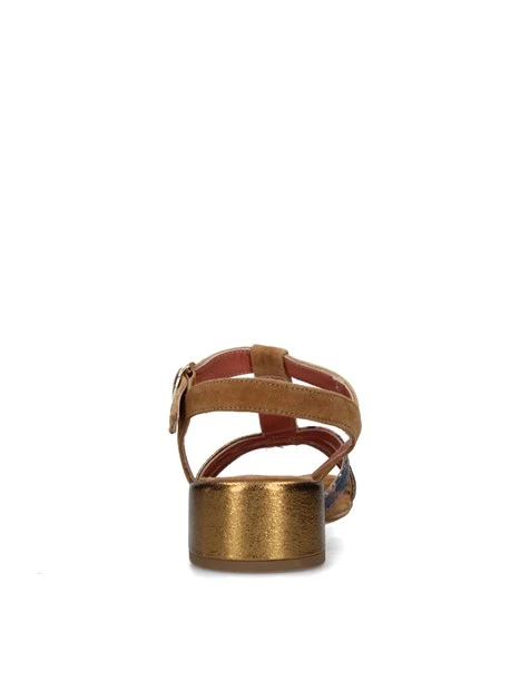 SANDALI TACCO BASSO 113M DONNA BRONZO