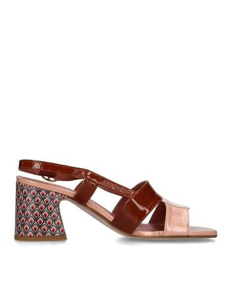 SANDALI TACCO ALTO D104Z DONNA ROSA