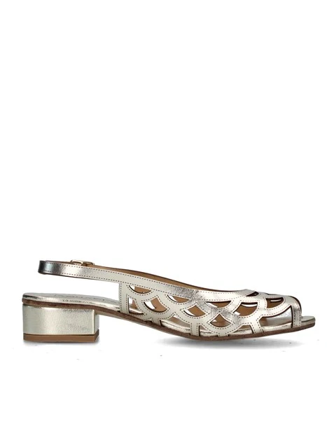 SANDALI TACCO BASSO V-TORONTO DONNA ORO