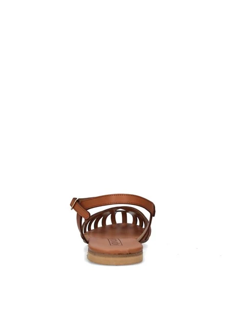 SANDALI TACCO BASSO V-LAMPEDUSA DONNA CUOIO