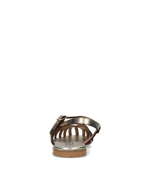 SANDALI TACCO BASSO V-LAMPEDUSA DONNA ORO