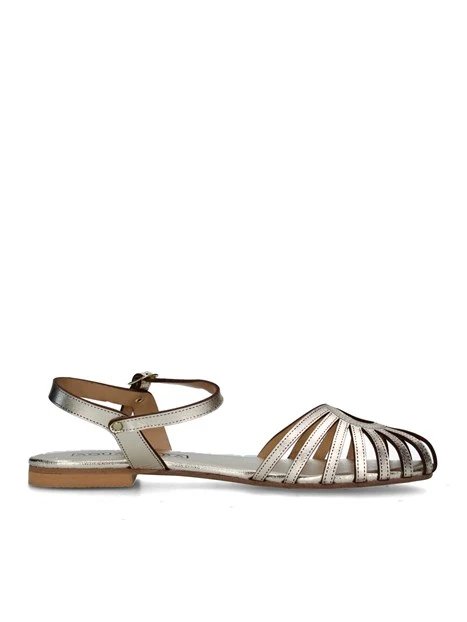 SANDALI TACCO BASSO V-LAMPEDUSA DONNA ORO