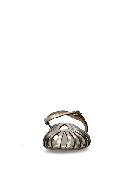 SANDALI TACCO BASSO V-LAMPEDUSA DONNA ORO