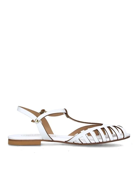 SANDALI TACCO BASSO V-STROMBOLI DONNA BIANCO