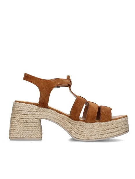 SANDALI TACCO ALTO MYLAN DONNA MARRONE CHIARO