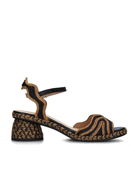 SANDALI TACCO ALTO DANE DONNA NERO CUOIO