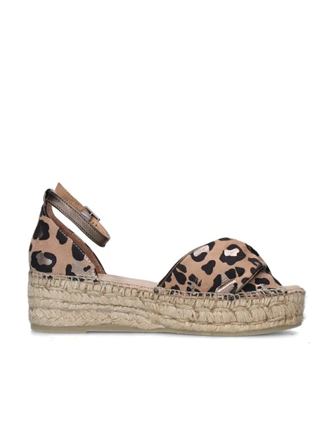 SANDALI CON LA ZEPPA TORGOS ESPADRILLAS DONNA BEIGE