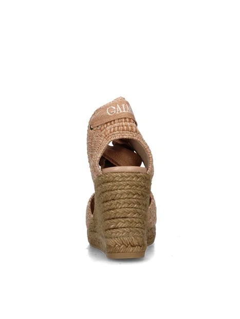 SANDALI CON ZEPPA ABILO ESPADRILLAS DONNA MARRONE CHIARO