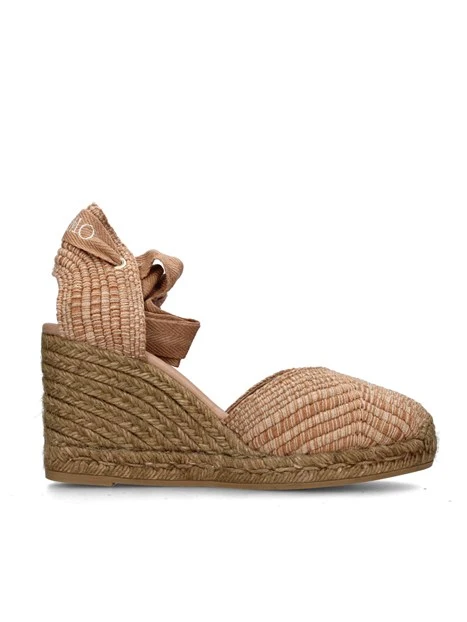 SANDALI CON ZEPPA ABILO ESPADRILLAS DONNA MARRONE CHIARO