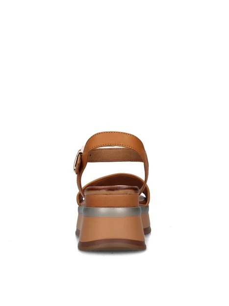 SANDALI CON ZEPPA A98019 DONNA CUOIO