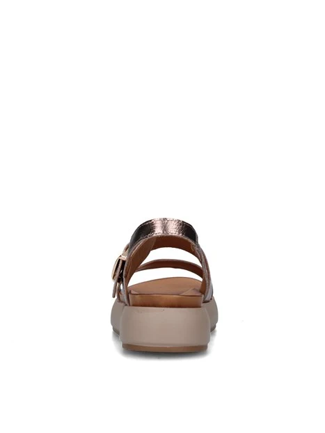 SANDALI CON ZEPPA A96047 DONNA BRONZO