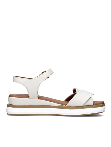 SANDALI CON ZEPPA 113017 DONNA BEIGE
