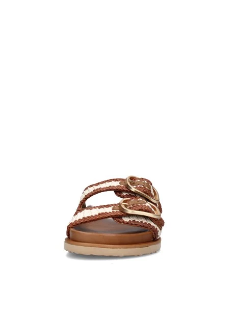 CIABATTE 396024 DONNA BEIGE MARRONE