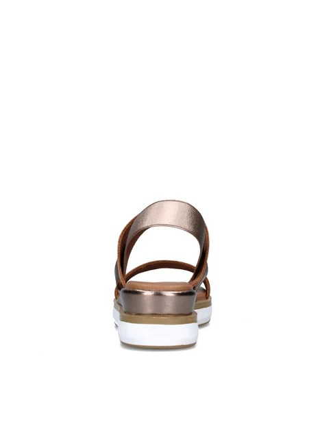SANDALI CON ZEPPA 113013 DONNA BRONZO