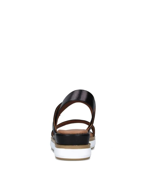 SANDALI CON ZEPPA 113013 DONNA NERO