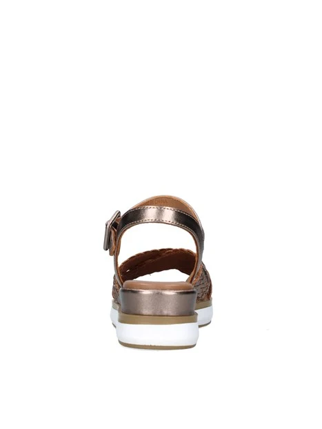 SANDALI CON ZEPPA 113065 DONNA BRONZO