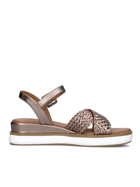 SANDALI CON ZEPPA 113065 DONNA BRONZO