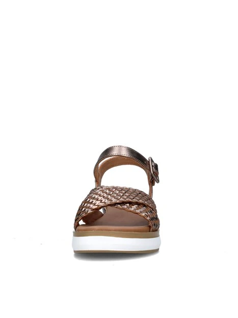 SANDALI CON ZEPPA 113065 DONNA BRONZO