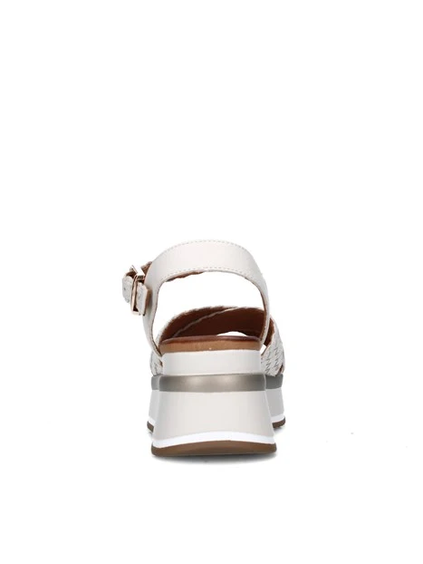 SANDALI CON ZEPPA A98020 DONNA BEIGE