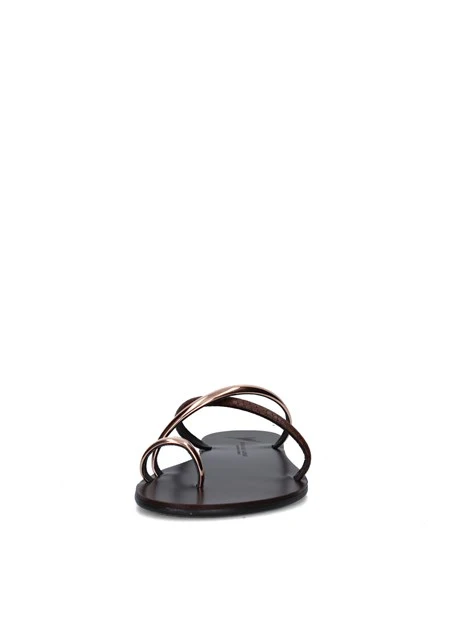 SANDALI TACCO BASSO 5L-T DONNA MARRONE