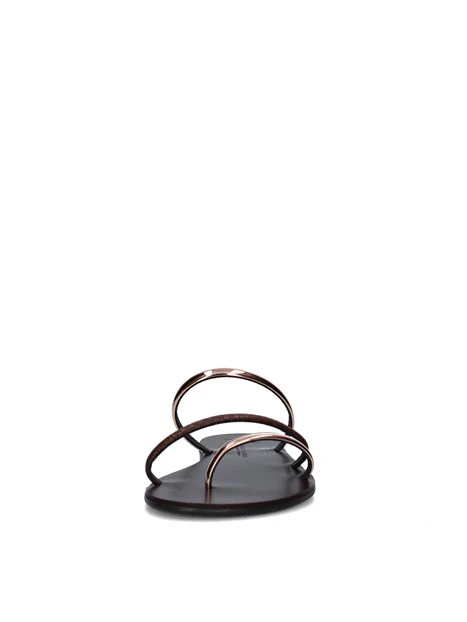 SANDALI TACCO BASSO 27-T DONNA MARRONE