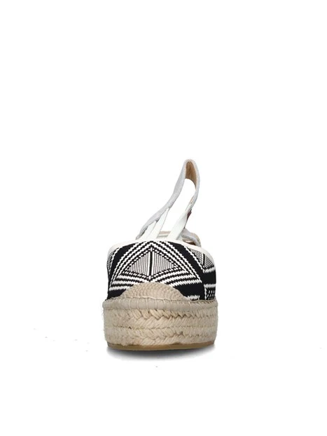 SANDALI CON ZEPPA 18400 ESPADRILLAS DONNA BIANCO