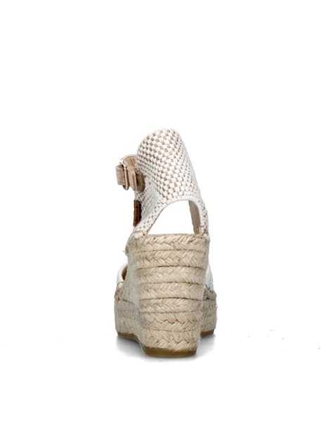 SANDALI CON ZEPPA 13000 ESPADRILLAS DONNA BEIGE