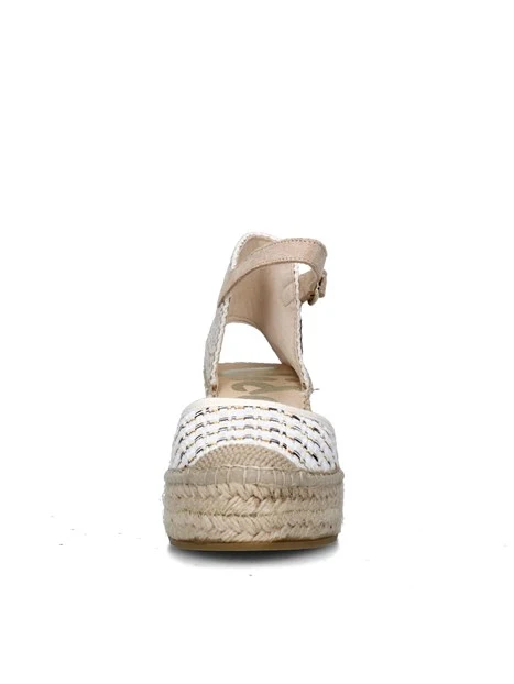 SANDALI CON ZEPPA 13000 ESPADRILLAS DONNA BEIGE