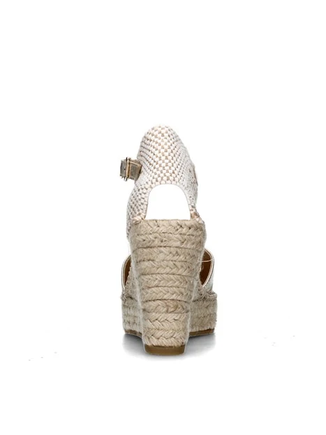 SANDALI CON ZEPPA 06936 ESPADRILLAS DONNA ORO