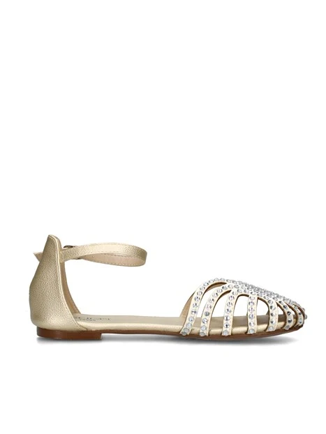 SANDALI TACCO BASSO T-230-W DONNA ORO
