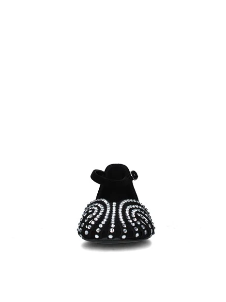 SANDALI TACCO BASSO T-230-W DONNA NERO