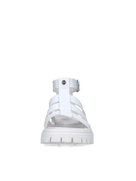 SANDALI TACCO BASSO T-267 DONNA BIANCO