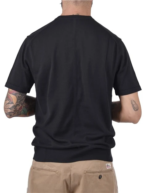 T- SHIRT MANICA CORTA IN JERSEY DI COTONE UOMO NERO