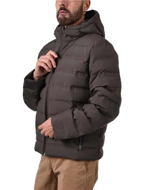 PIUMINO CORTO REGOLABILE CON CAPPUCCIO UOMO BLU