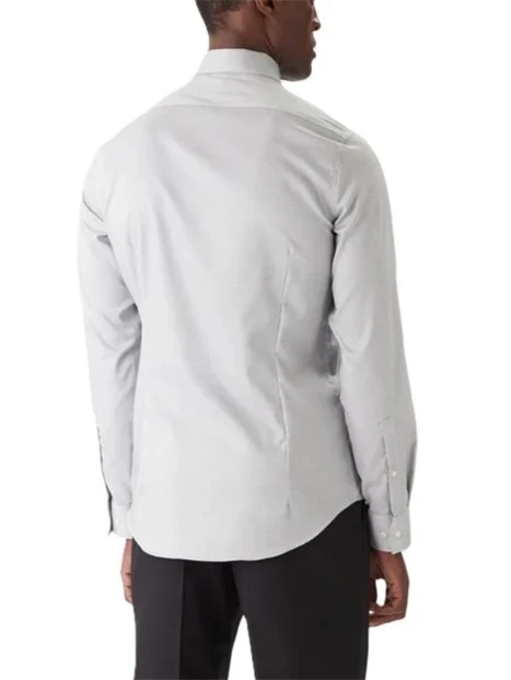 CAMICIA SLIM IN TESSUTO ELASTICIZZATO UOMO BLU