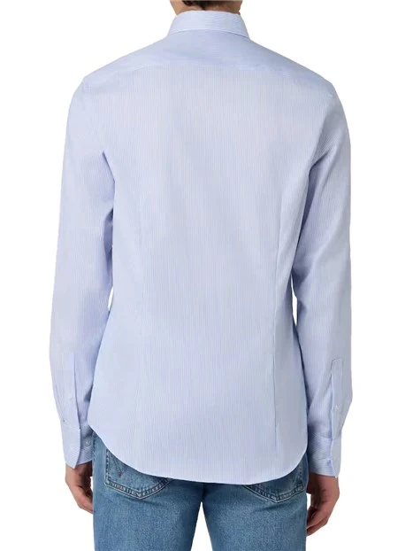 CAMICIA SLIM FIT IN COTONE ELASTICIZZATO UOMO VIOLA