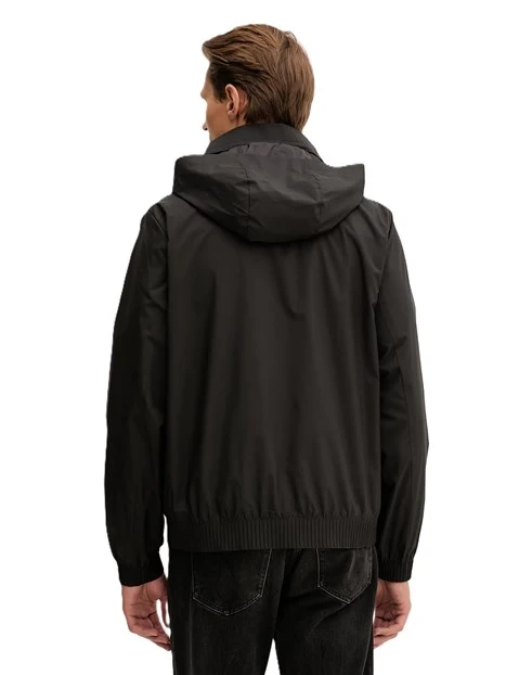 GIACCA IN TESSUTO TECNICO IDROPELLENTE UOMO NERO