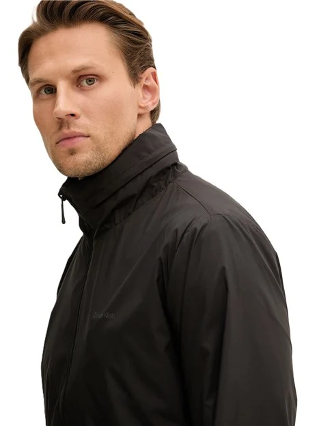 GIACCA IN TESSUTO TECNICO IDROPELLENTE UOMO NERO