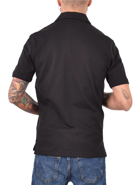 CAMICIA MANICA CORTA IN COTONE UOMO NERO