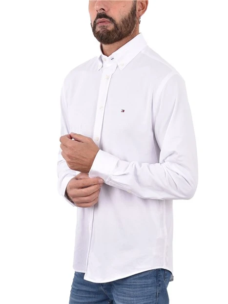 CAMICIA CON LOGO RICAMATO UOMO BIANCO