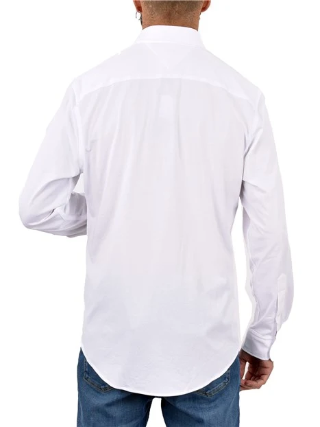 CAMICIA CON LOGO RICAMATO UOMO BIANCO