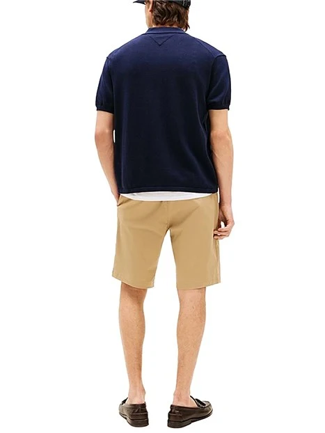 CAMICIA MANICA CORTA CON LOGO RICAMATO SUL PETTO UOMO BLU
