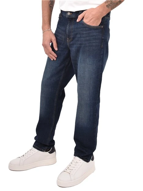 JEAN REGULAR CON RICAMO SU TASCHINO UOMO BLU
