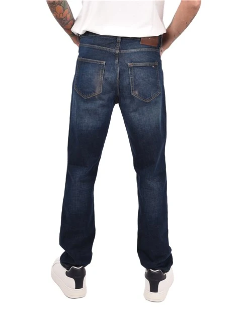 JEAN REGULAR CON RICAMO SU TASCHINO UOMO BLU