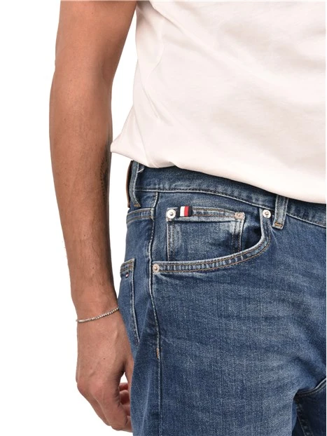 JEANS IN DENIM CON DETTAGLIO SU TASCHINO UOMO BLU