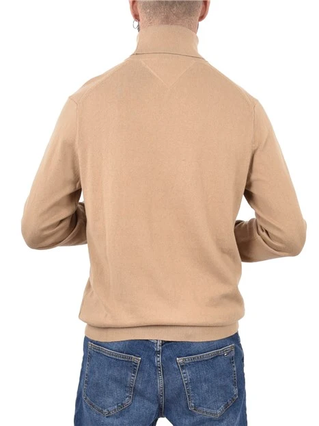 MAGLIA DOLCEVITA  IN COTONE MISTO CASHMERE MARRONE CHIARO