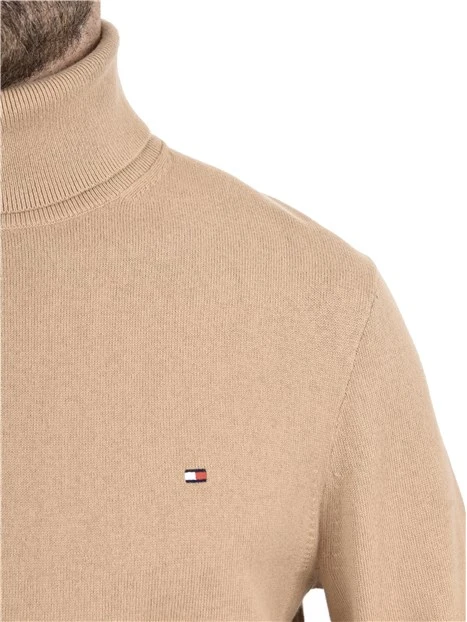 MAGLIA DOLCEVITA  IN COTONE MISTO CASHMERE MARRONE CHIARO